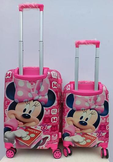 Rančevi, torbe i koferi: Dečiji koferi set – Minnie Mouse motiv - Set od 2 kofera u ružičastoj — 3