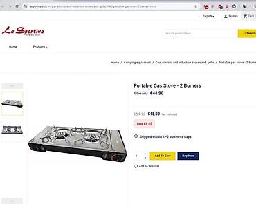 Oprema za kampovanje: Prijenosni dvostruki plinski rešo – Taylor & Brown - Dva snažna — 5