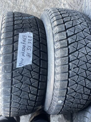 Шины: Шины 225 / 55 / R 18, Зима, Б/у, Пара, Легковые, Япония, Bridgestone