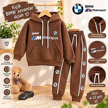 uwaq geyimi: BMW Motorsport uşaq dəsti – kiçik BMW sevənlər üçün - Rəng: qəhvəyi - — 1