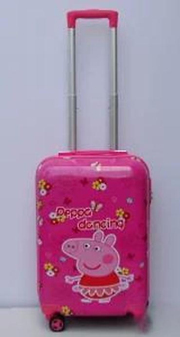 Rančevi, torbe i koferi: Dečji kofer na točkiće – motiv „Peppa dancing“, ružičasti - Tvrda — 11