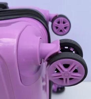 Rančevi, torbe i koferi: Dečji kofer na točkiće – jednorog motiv - Tvrda školjka u ljubičastoj — 10