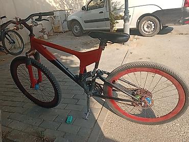 кассета: Tam asqılı dağ velosipedi - Çərçivə: ön üçbucaq qırmızı, arxa hissə — 2