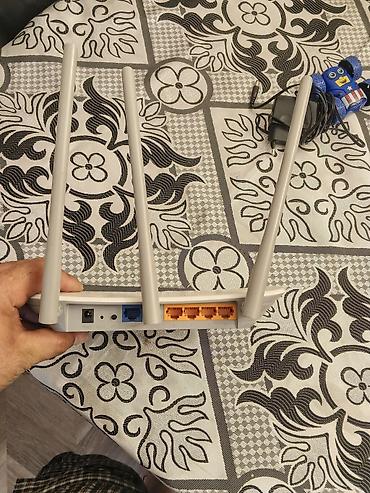 tp link elaqe: TP-Link Wi‑Fi router - Brend/model: TP-Link (3 antennali ağ rəngli — 3