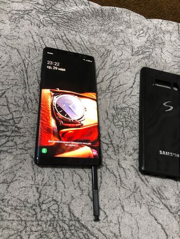Samsung: Samsung Galaxy Note 8, 64 GB, rəng - Qara, Zəmanət, Sensor, Barmaq izi