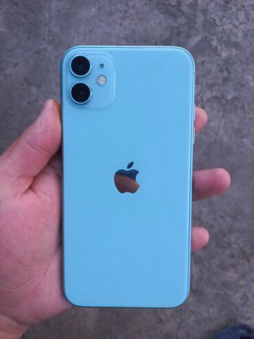 apple store kyrgyzstan: IPhone 11, Б/у, 64 ГБ, Sierra Blue, Защитное стекло, Чехол, Кабель, 74 %