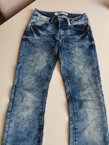 женские джинсы с высокой талией: Cinslər S (EU 36), rəng - Göy