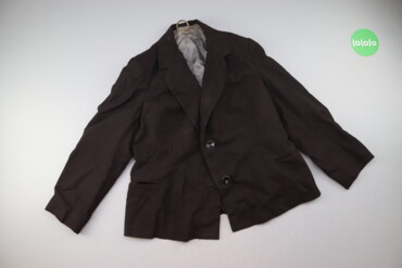 Піджак, XL, візерунок - Однотонний, колір - Чорний