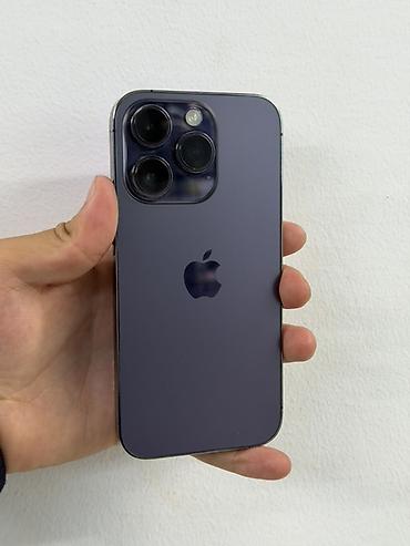 IPhone 14 Pro, Б/у, 256 ГБ, Deep Purple, Защитное стекло, Чехол, 100 %