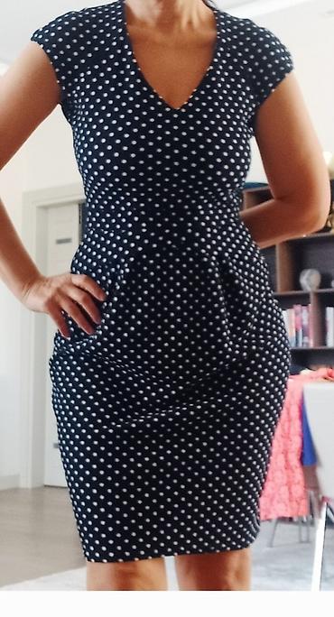 NADINE marka qadın paltarı - Rəng: tünd göy, ağ xallı (polka dot) - lalafo.az -da NADINE marka qadın paltarı - Rəng: tünd göy, ağ xallı (polka dot) -