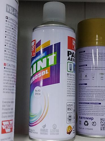 Аэрозольная краска Veslee Paint Aerosol, цвет No.40 White (белый)