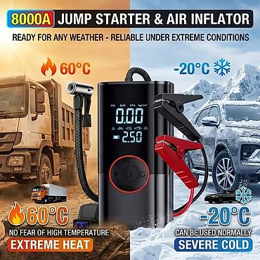 vaz stater: JKUOO Avtomobil Akkumulyatoru Starteri, 180 PSI Hava Pompası ilə, 5.0 — 6