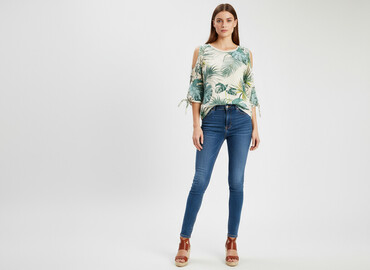 bluza w liście monstery: Reserved YFL, Bluzka damska, rozmiar S