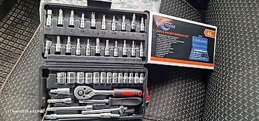 ручной гибочный инструмент: 46 hissəli qollu ucluq və qırc qollar dəsti (Socket Wrench Set) - — 1