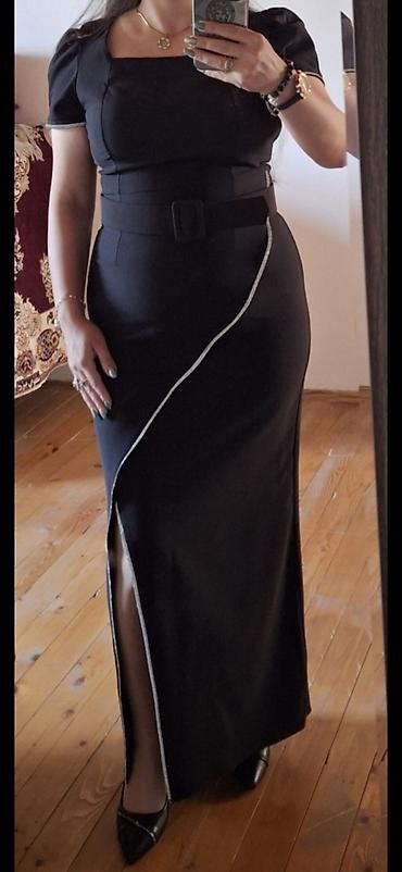 fendi cantalar: Qadınlar üçün zərif qara don - Model: beldən oturan, uzun (maxi) — 1