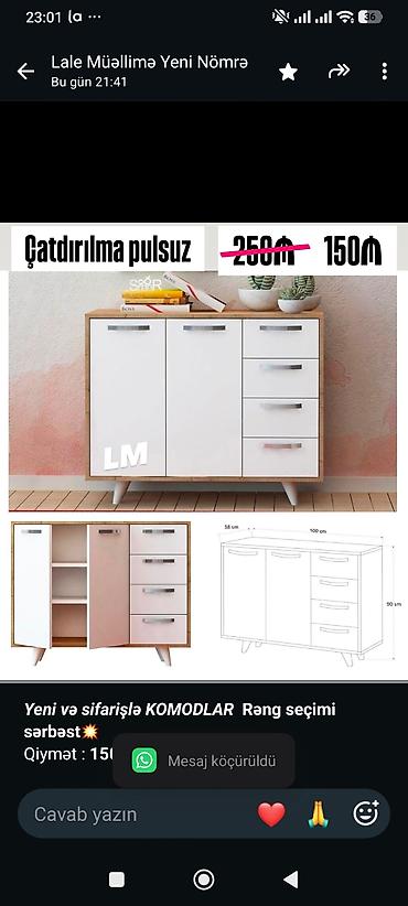 Qonaq otağı üçün, Siyirməli, Güzgüsüz, Pulsuz quraşdırılma, Zəmanətsiz, Kredit yoxdur