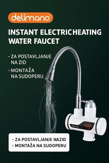 Slavine: Delimano instant električna slavina sa grejačem, dizajnirana za brzo na lalafo.rs Slavine: Delimano instant električna slavina sa grejačem, dizajnirana za brzo