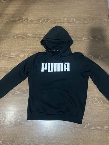 спортивные костюмы пума: Эркектердин толстовкасы, M (EU 38), L (EU 40), Puma, Колдонулган, түсү - Кара, Өзү алып кетүү, Акысыз жеткирүү, Акылуу жеткирүү