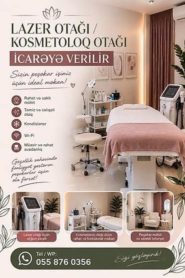 Lazer otağı / kosmetoloq otağı icarəyə verilir. Gözəllik sahəsində lalafo.az -da Lazer otağı / kosmetoloq otağı icarəyə verilir. Gözəllik sahəsində