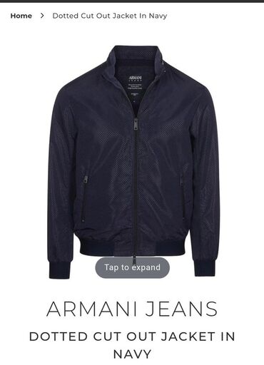 Толстовки: Armani Jeans “Dotted Cut Out Jacket in Navy” – kişi gödəkçəsi - Rəng