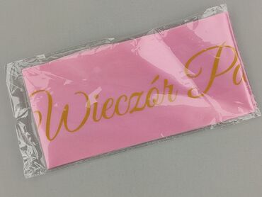 ozdobne paski do sukienek: Różowa szarfa z napisem "Wieczór Panieński" w złotym kolorze. Idealny