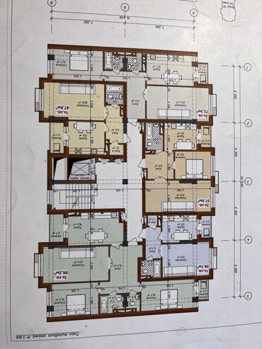 3 х комнатная квартира в бишкеке: 3 комнаты, 100 м², Элитка, 9 этаж, ПСО (под самоотделку)