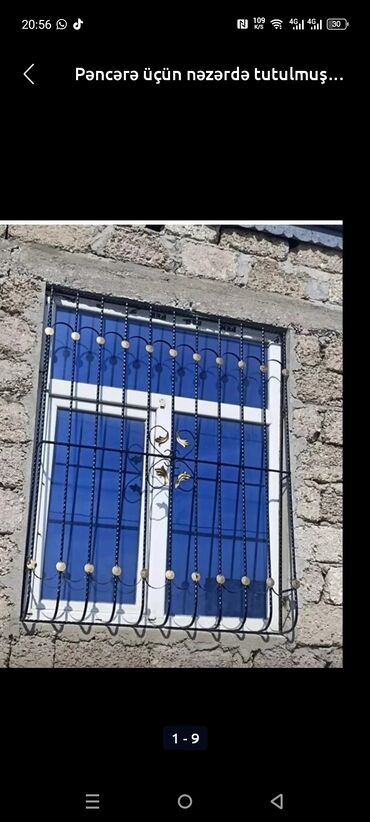 Digər metal məhsullar: Dəmir barmaqlıq və məhəccər hazırlama xidməti - Pəncərə üçün klassik — 10