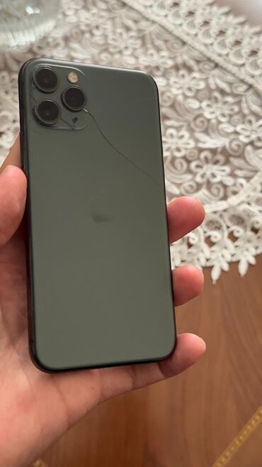 165 ekran: IPhone 11 Pro, Matte Midnight Green, Qırıq