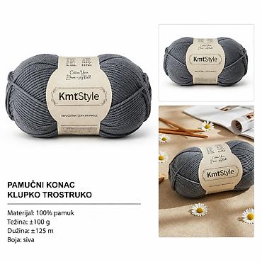 KMT Trostruko debelo predivo, mišje sivo 3283118 - Brend: Kmt Style -