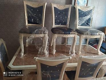 Qonaq otağı üçün, İşlənmiş, Kvadrat masa, 6 stul lalafo.az -da Qonaq otağı üçün, İşlənmiş, Kvadrat masa, 6 stul