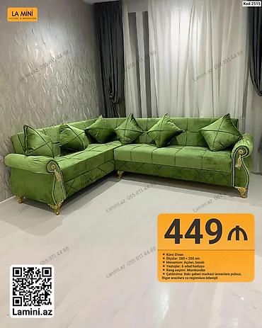 Divanlar: Künc divan – Kod: 2515 - Ölçü: 280 × 200 sm - Mexanizm: açılan — 1