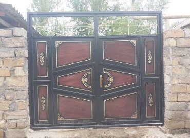 Həyət darvazaları: Yeni Həyət darvazası, 3 m, Mexaniki, Qapı ilə, rəng - Ağ, Kredit yoxdur, Ödənişli quraşdırma, Rayonlara çatdırılma, Ödənişli çatdırılma — 3