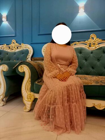 чёрная вечерняя платья: Вечернее платье, Длинная модель, Фатин, С рукавами, M