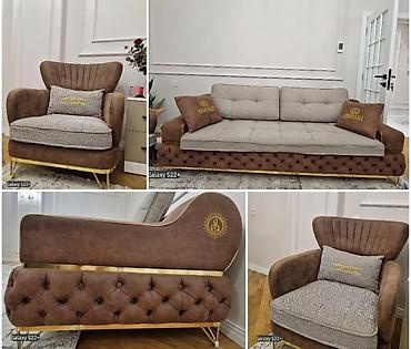 dekor satisi: Divan kreslo desti 1500 azn satılır.açılır, bazası yoxdu, matereal — 1