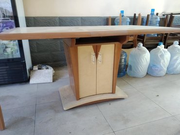 кухонный стол на 6 персон в Кыргызстан | НАБОРЫ ПОСУДЫ: СТОЛ с 6 стульями и со шкафчиком. Б/У. В хорошем состоянии. Китай