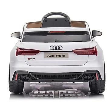 deciji sat: Audi RS6 – licencirani auto na akumulator za decu (Beli) Šifra — 8