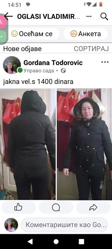 Zimske jakne: Ženske zimske jakne – više modela i veličina 1) Siva prošivena jakna — 3