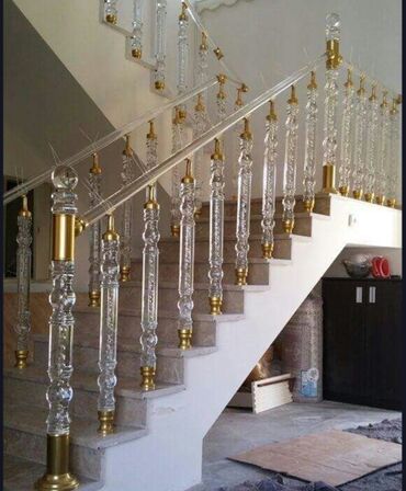 Pilləkən məhəccərləri: Yeni Pilləkən məhəccəri, Paslanmaz polad, Pulsuz çatdırılma — 16