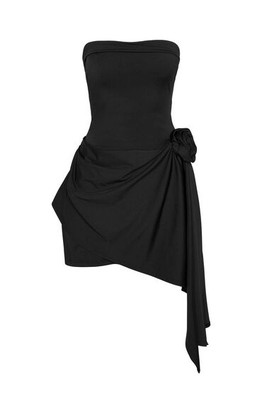 reserved crna haljina: L (EU 40), color - Black, Cocktail, Without sleeves