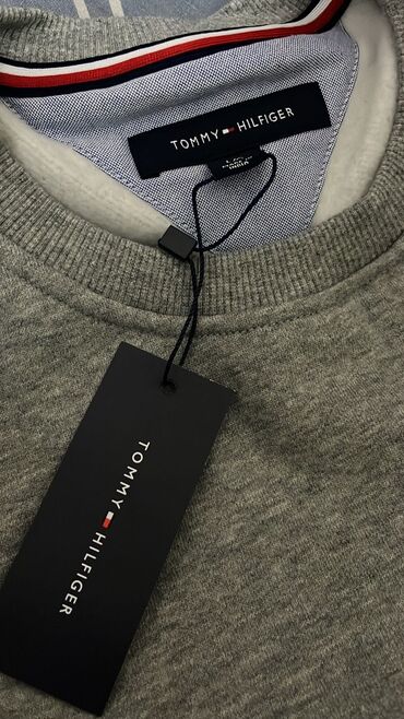 водолазка кофта: Мужская толстовка, L (EU 40), Tommy Hilfiger, Новый, цвет - Серый, Бесплатная доставка