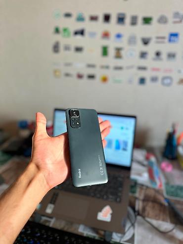 xiaomi redmi note 11s: Xiaomi 128 GB, rəng - Qara, 
 Barmaq izi, Face ID, İki sim kartlı — 3