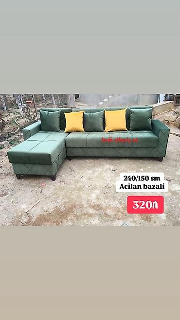 kreditle divanlar: Künc divan, Yeni, Açılan, Bazalı, Vеlur parça, Şəhərdaxili pulsuz çatdırılma — 1
