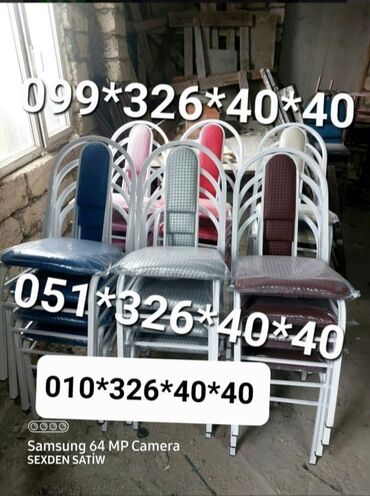 Bağ, çöl oturacaqları: Yeni, Sadə stul, Metal, Azərbaycan — 3