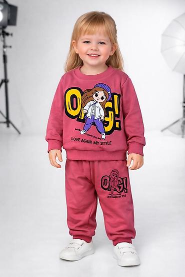 triko dest: Uşaq üçün 2 hissəli triko dəst - Komplekt: uzunqol sweatshirt + — 1