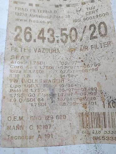 bmw e90 osiguraci shema: NOVO FILTER VAZDUHA SEAT VOLKSWAGEN POLO LUPO | Nekorisceno — 4