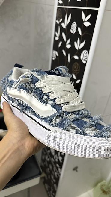 Кроссовки и спортивная обувь: Denim naxışlı kişi/qadın krossovkaları - Model: skate tərzi, aşağı — 2