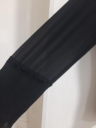 alt geyimleri: Qara uzunqol bluz - Model: elastik büzgülü halqa yaxalı - Material — 5