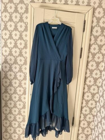 у настоящей женщины должна быть сумка: Вечернее платье, Коктейльное, Длинная модель, Шифон, С рукавами, L