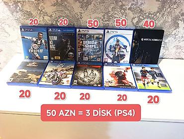 Oyun diskləri: PS4 disk =20azn / PS5 disk =50azn Mortal kombat 40azn / mağaza deyil — 1