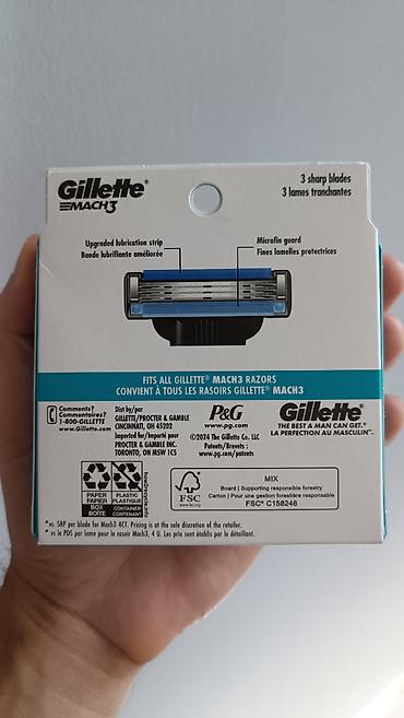 gillet: Gillette Mach 3 Başlıq 8-li TƏZƏ - AÇILMAMIŞ! BAĞLI! PAKOVKA! — 2
